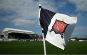 17 April 2021; A general view of a Dundalk branded corner flag at Oriel Park before the SSE Airtricity League Premier Division match between Dundalk and St Patrick's Athletic at Oriel Park in Dundalk, Louth. Photo by Stephen McCarthy/Sportsfile