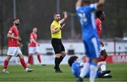 17 April 2021; Referee Paul McLaughlin during the SSE Airtricity League Premier Division match between Sligo Rovers and Finn Harps at The Showgrounds in Sligo. Photo by Piaras Ó Mídheach/Sportsfile