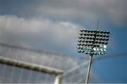 17 April 2021; A view of floodlights being turned on before the SSE Airtricity League Premier Division match between Shamrock Rovers and Longford Town at Tallaght Stadium in Dublin. Photo by Eóin Noonan/Sportsfile