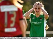 17 April 2021; Eva Mangan of Cork City reacts after a missed chance during the SSE Airtricity Women's National League match between Bohemians and Cork City at Oscar Traynor Coaching & Development Centre in Coolock, Dublin. Photo by Eóin Noonan/Sportsfile