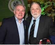 13 February 2020; Former Republic of Ireland international Ray Houghton and Dundalk FC Chairman Bill Hulsizer, right, during the National Football Exhibition Launch at the County Museum in Dundalk, Co Louth. Photo by Ciarán Culligan/Sportsfile