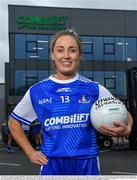 19 April 2021; Combilift, a leading global player in the field of materials handling, is also now getting involved on the sports field at a much more local level. The company has committed to a new 3-year sponsorship deal with the Monaghan Ladies football team as well as sponsoring the Monaghan senior club championship. The Combilift logo will now be prominent on both home and away jerseys, as well as all items of the team’s training gear. Combilift will support the Monaghan LGFA teams both on and off the field, and at all levels from juveniles right through to seniors. In attendance at the launch at Combilift is Monaghan player Ciara McAnespie. Photo by Philip Fitzpatrick/Sportsfile