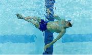 20 April 2021; Patrick Flanagan of UCD SC warms up before the start of day one of the Irish National Swimming Team Trials at Sport Ireland National Aquatic Centre in the Sport Ireland Campus, Dublin. Photo by Brendan Moran/Sportsfile