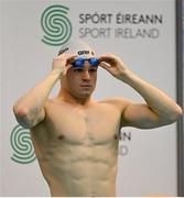 20 April 2021; Robert Powell of National Centre Dublin before the 200 metre freestyle on day one of the Irish National Swimming Team Trials at Sport Ireland National Aquatic Centre in the Sport Ireland Campus, Dublin. Photo by Brendan Moran/Sportsfile