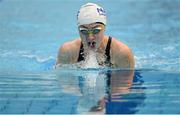 20 April 2021; Ellen Keane of National Centre Dublin competes in the 100 metre breaststroke on day one of the Irish National Swimming Team Trials at Sport Ireland National Aquatic Centre in the Sport Ireland Campus, Dublin. Photo by Brendan Moran/Sportsfile