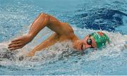 20 April 2021; Liam Custer of Sunday's Well SC competes in the 800 metre freestyle on day one of the Irish National Swimming Team Trials at Sport Ireland National Aquatic Centre in the Sport Ireland Campus, Dublin. Photo by Brendan Moran/Sportsfile