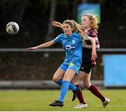17 April 2021; Avril Brierley of DLR Waves in action against Therese Kinnevey of Galway Women during the SSE Airtricity Women's National League match between DLR Waves and Galway Women at UCD Bowl in Belfield, Dublin. Photo by Matt Browne/Sportsfile