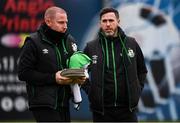 20 April 2021; Shamrock Rovers manager Stephen Bradley, right, and Shamrock Rovers coach Glenn Cronin before the SSE Airtricity League Premier Division match between Drogheda United and Shamrock Rovers at United Park in Drogheda, Louth. Photo by Ben McShane/Sportsfile
