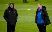 20 April 2021; Waterford manager Kevin Sheedy, right, and assistant manager Michael Newell prior to the SSE Airtricity League Premier Division match between St Patrick's Athletic and Waterford at Richmond Park in Dublin. Photo by Harry Murphy/Sportsfile