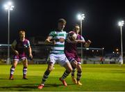 20 April 2021; Ronan Finn of Shamrock Rovers in action against James Brown of Drogheda United during the SSE Airtricity League Premier Division match between Drogheda United and Shamrock Rovers at United Park in Drogheda, Louth. Photo by Ben McShane/Sportsfile