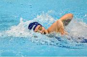 21 April 2021; Victoria Catterson of Ards SC competes in the 100 metre freestyle on day two of the Irish National Swimming Team Trials at Sport Ireland National Aquatic Centre in the Sport Ireland Campus, Dublin.  Photo by Brendan Moran/Sportsfile