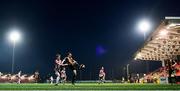 20 April 2021; Michael Duffy of Dundalk in action against Ronan Boyce of Derry City during the SSE Airtricity League Premier Division match between Derry City and Dundalk at the Ryan McBride Brandywell Stadium in Derry. Photo by Stephen McCarthy/Sportsfile