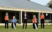 21 April 2021; David Jermyn, Arachas, Head of Corporate Development, centre, with women's Super Series players, from left, Leah Paul of Scorchers, Freya Sargent of Typhoons, Gaby Lewis, and Shauna Kavanagh of Scorchers in Merrion Cricket Club, Dublin, at the official launch of the Women’s Arachas Super Series 2021. The competition is commencing this weekend and Cricket Ireland is delighted to welcome Arachas on board as the official sponsor. For further information, visit www.cricketireland.ie. Photo by David Fitzgerald/Sportsfile