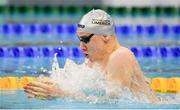 21 April 2021; Eoin Corby of National Centre Limerick competes in the 100 metre breaststroke on day two of the Irish National Swimming Team Trials at Sport Ireland National Aquatic Centre in the Sport Ireland Campus, Dublin. Photo by Brendan Moran/Sportsfile