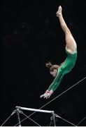 21 April 2021; Emma Slevin of Ireland competes on the uneven bars in the women's artistic qualifying round, subdivision 4, during day one of the 2021 European Championships in Artistic Gymnastics at St. Jakobshalle in Basel, Switzerland. Photo by Thomas Schreyer/Sportsfile