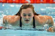 21 April 2021; Mona McSharry of Marlins SC after the 100 metre breaststroke on day two of the Irish National Swimming Team Trials at Sport Ireland National Aquatic Centre in the Sport Ireland Campus, Dublin.  Photo by Brendan Moran/Sportsfile