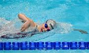 23 April 2021; Ella Carroll of National Centre Limerick SC competes in the 1500 metre freestyle on day four of the Irish National Swimming Team Trials at Sport Ireland National Aquatic Centre in the Sport Ireland Campus, Dublin. Photo by Brendan Moran/Sportsfile