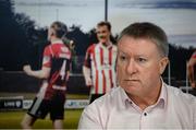 23 April 2021; Derry City Chairman Philip O'Doherty during a media conference where the club introduced their new management at their training facility in Elagh Business Park, Derry. Photo by Stephen McCarthy/Sportsfile