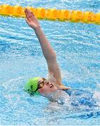 23 April 2021; Ellie McCartney of Enniskillen Lakelanders AC competes in the 200 metre individual medley on day four of the Irish National Swimming Team Trials at Sport Ireland National Aquatic Centre in the Sport Ireland Campus, Dublin. Photo by Brendan Moran/Sportsfile