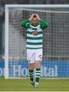 23 April 2021; Chris McCann of Shamrock Rovers reacts to a missed opportunity on goal during the SSE Airtricity League Premier Division match between Shamrock Rovers and Bohemians at Tallaght Stadium in Dublin. Photo by Stephen McCarthy/Sportsfile