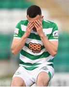 23 April 2021; Aaron Greene of Shamrock Rovers reacts after a missed opportunity on goal during the SSE Airtricity League Premier Division match between Shamrock Rovers and Bohemians at Tallaght Stadium in Dublin. Photo by Eóin Noonan/Sportsfile