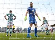 23 April 2021; Shamrock Rovers goalkeeper Alan Mannus reacts after conceding his side's first goal during the SSE Airtricity League Premier Division match between Shamrock Rovers and Bohemians at Tallaght Stadium in Dublin. Photo by Stephen McCarthy/Sportsfile