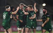 23 April 2021; Connacht players celebrate their side's victory in the Guinness PRO14 Rainbow Cup match between Ulster and Connacht at the Kingspan Stadium in Belfast. Photo by David Fitzgerald/Sportsfile