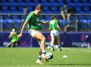 24 April 2021; Eimear Considine of Ireland during the warm-up before the Women's Six Nations Rugby Championship Play-off match between Ireland and Italy at Energia Park in Dublin. Photo by Matt Browne/Sportsfile