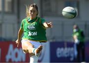 24 April 2021; Eimear Considine of Ireland during the warm-up before the Women's Six Nations Rugby Championship Play-off match between Ireland and Italy at Energia Park in Dublin. Photo by Matt Browne/Sportsfile