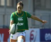 24 April 2021; Eimear Considine of Ireland during the warm-up before the Women's Six Nations Rugby Championship Play-off match between Ireland and Italy at Energia Park in Dublin. Photo by Matt Browne/Sportsfile