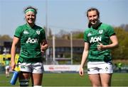 24 April 2021; Brittany Hogan, left, and Eve Higgins of Ireland after the Women's Six Nations Rugby Championship Play-off match between Ireland and Italy at Energia Park in Dublin. Photo by Matt Browne/Sportsfile