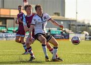 24 April 2021; David McMillan of Dundalk in action against Daniel O'Reilly of Drogheda United during the SSE Airtricity League Premier Division match between Dundalk and Drogheda United at Oriel Park in Dundalk, Louth. Photo by Ben McShane/Sportsfile