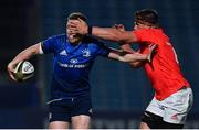 24 April 2021; Rory O'Loughlin of Leinster is tackled by CJ Stander of Munster during the Guinness PRO14 Rainbow Cup match between Leinster and Munster at the RDS Arena in Dublin. Photo by Sam Barnes/Sportsfile
