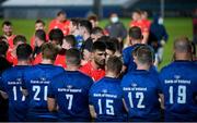 24 April 2021; Damian de Allende of Munster is applauded off the pitch by the Leinster team following his side's victory in the Guinness PRO14 Rainbow Cup match between Leinster and Munster at the RDS Arena in Dublin. Photo by Stephen McCarthy/Sportsfile