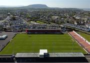 24 April 2021; A general view of The Showgrounds before the SSE Airtricity League Premier Division match between Sligo Rovers and Derry City at The Showgrounds in Sligo. Photo by Eóin Noonan/Sportsfile