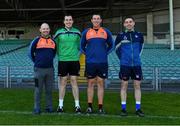 25 April 2021; Statistics and analysis team members, from left, Seánie O'Donnell, Denny Ahern, Kieran Hickey and Ruairí Maher during a Limerick hurling squad portrait session at LIT Gaelic Grounds in Limerick. Photo by Piaras Ó Mídheach/Sportsfile