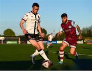 24 April 2021; Michael Duffy of Dundalk and Gary Deegan of Drogheda United during the SSE Airtricity League Premier Division match between Dundalk and Drogheda United at Oriel Park in Dundalk, Louth. Photo by Ben McShane/Sportsfile