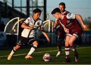 24 April 2021; Han Jeongwoo of Dundalk and Ryan O'Shea of Drogheda United during the SSE Airtricity League Premier Division match between Dundalk and Drogheda United at Oriel Park in Dundalk, Louth. Photo by Ben McShane/Sportsfile