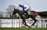 24 April 2021; Rocky Sky, with Gary Halpin up, go to post prior to the Irish Stallion Farms EBF Salsabil Stakes race at Navan Racecourse in Navan, Meath. Photo by David Fitzgerald/Sportsfile