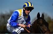 24 April 2021; Jockey Gary Halpin following the Irish Stallion Farms EBF Salsabil Stakes race at Navan Racecourse in Navan, Meath. Photo by David Fitzgerald/Sportsfile