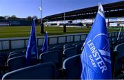 24 April 2021; A general view of flags in the North Stand before the Guinness PRO14 Rainbow Cup match between Leinster and Munster at RDS Arena in Dublin. Photo by Sam Barnes/Sportsfile