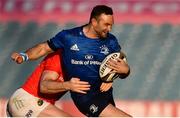 24 April 2021; Dave Kearney of Leinster is tackled by Chris Farrell of Munster during the Guinness PRO14 Rainbow Cup match between Leinster and Munster at RDS Arena in Dublin. Photo by Sam Barnes/Sportsfile