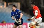 24 April 2021; David Hawkshaw of Leinster passes as Peter O'Mahony of Munster looks on during the Guinness PRO14 Rainbow Cup match between Leinster and Munster at RDS Arena in Dublin. Photo by Piaras Ó Mídheach/Sportsfile