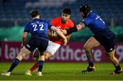 24 April 2021; Conor Murray of Munster in action against Andrew Porter, right, and David Hawkshaw of Leinster during the Guinness PRO14 Rainbow Cup match between Leinster and Munster at RDS Arena in Dublin. Photo by Piaras Ó Mídheach/Sportsfile