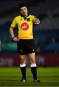 24 April 2021; Referee Chris Busby during the Guinness PRO14 Rainbow Cup match between Leinster and Munster at RDS Arena in Dublin. Photo by Piaras Ó Mídheach/Sportsfile