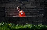24 April 2021; Bohemians goalkeeper Niamh Coombes makes her way to the pitch prior to the SSE Airtricity Women's National League match between Bohemians and Peamount United at Oscar Traynor Coaching & Development Centre in Dublin. Photo by Ramsey Cardy/Sportsfile