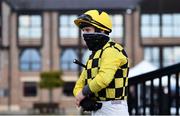 28 April 2021; Jockey Paul Townend makes his way into the parade ring before the Ladbrokes Punchestown Gold Cup during day two of the Punchestown Festival at Punchestown Racecourse in Kildare. Photo by David Fitzgerald/Sportsfile