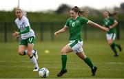 28 April 2021; Eleanor Ryan-Doyle in action against Stephanie Roche during a Republic of Ireland WNT home-based training session at the FAI National Training Centre in Abbotstown, Dublin. Photo by Harry Murphy/Sportsfile