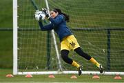28 April 2021; Goalkeeper Eve Badana during a Republic of Ireland WNT home-based training session at the FAI National Training Centre in Abbotstown, Dublin. Photo by Harry Murphy/Sportsfile