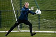28 April 2021; Goalkeeper Courtney Maguire during a Republic of Ireland WNT home-based training session at the FAI National Training Centre in Abbotstown, Dublin. Photo by Harry Murphy/Sportsfile